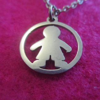 Boy in Circle Necklace