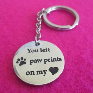 you left paw prints on my keyring